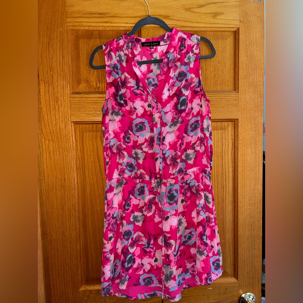 Pink Ruffled Sleeveless Sundress